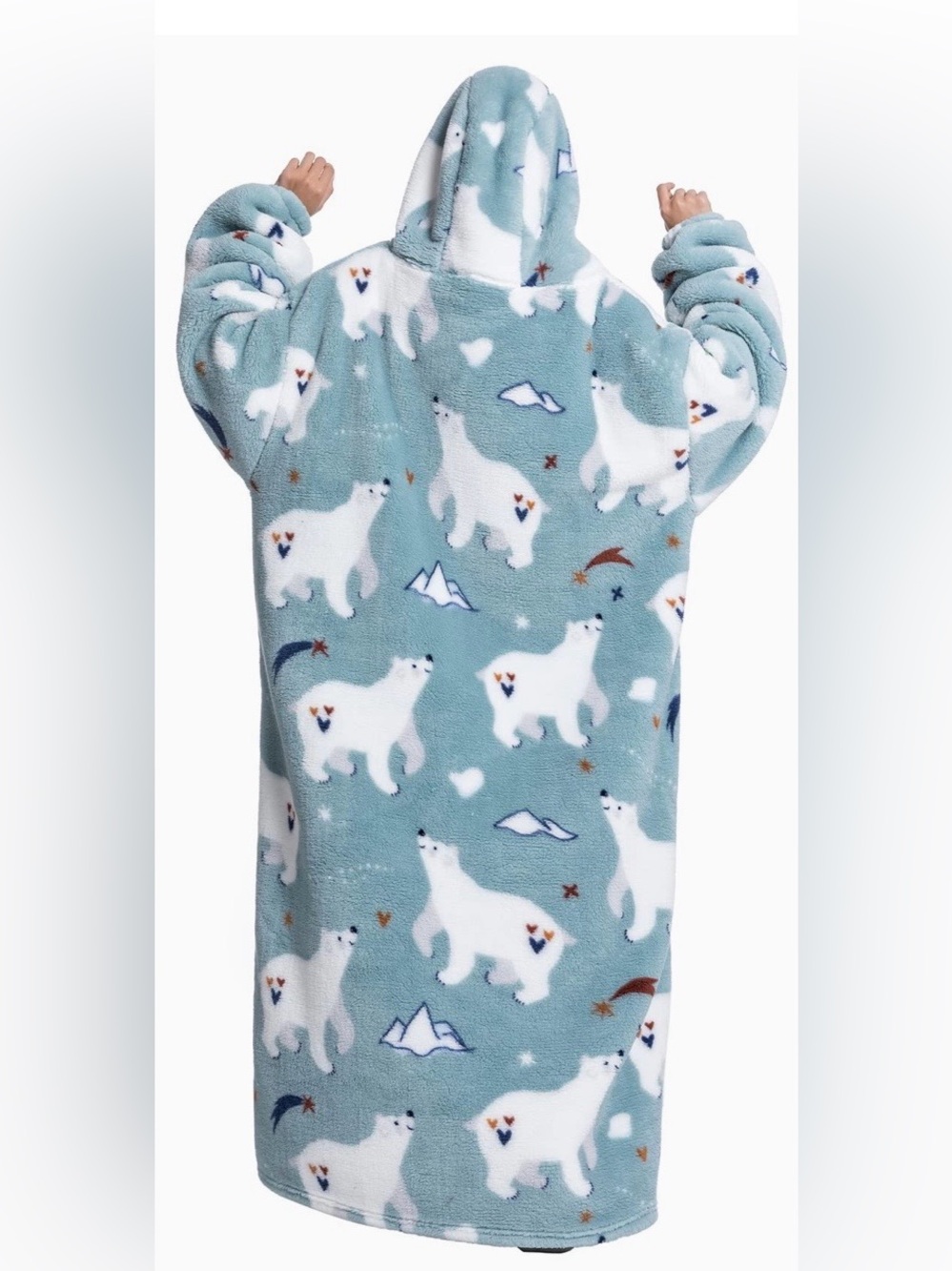Eyitupc Cozy Polar Bear Unisex Oversize Blanket Hoodie - OS - Picture 9 of 10
